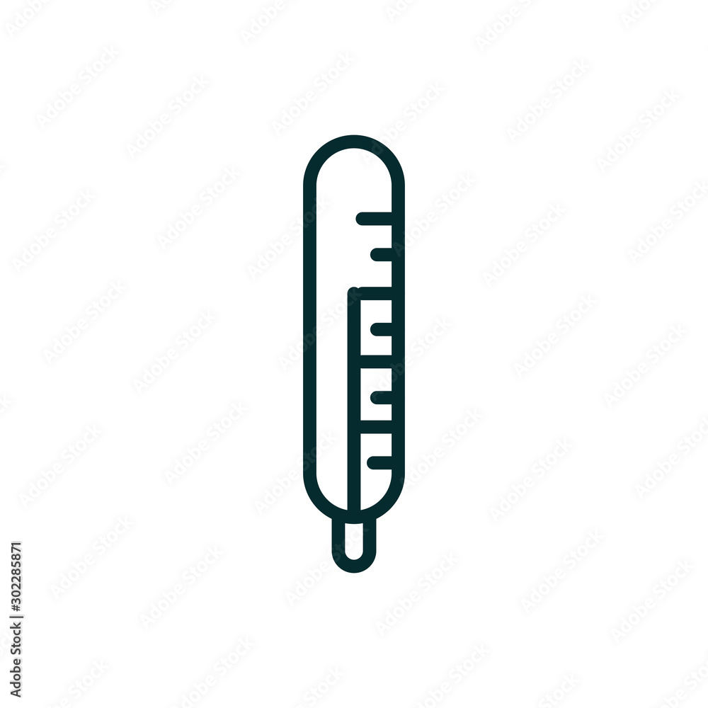 thermometer temperature equipment medical icon line thermometer temperature equipment medical icon line