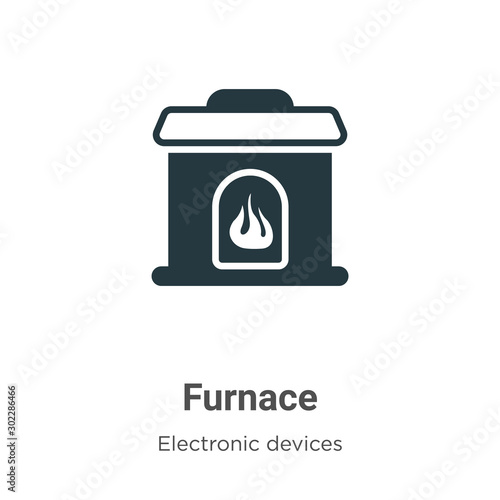 Furnace vector icon on white background. Flat vector furnace icon symbol sign from modern electronic devices collection for mobile concept and web apps design.
