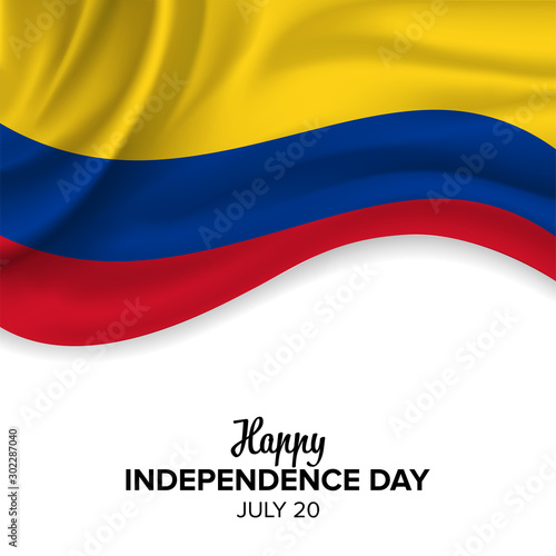 Vector festive illustration of independence day in Colombia celebration on July 20. vector design elements of the national day. holiday graphic icons. National day