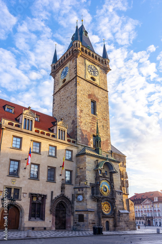 City Hall tower with Astronomical clock, Prague, Czech Republic