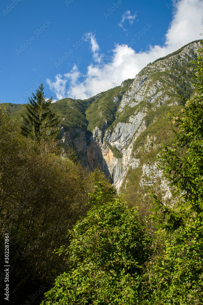 Boka waterfall in Slovenia