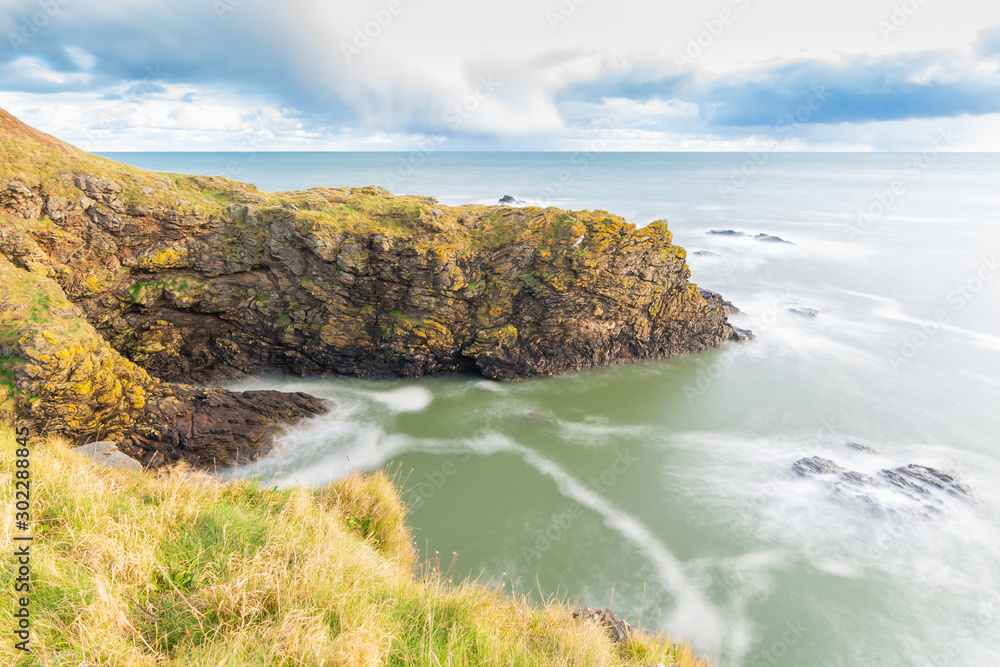 Uk rocky coastline long exposure Uk rocky coastline long exposure