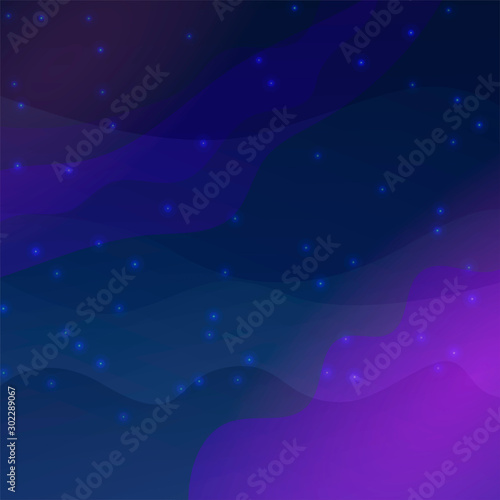 Cosmo blue futuristic background. Vector