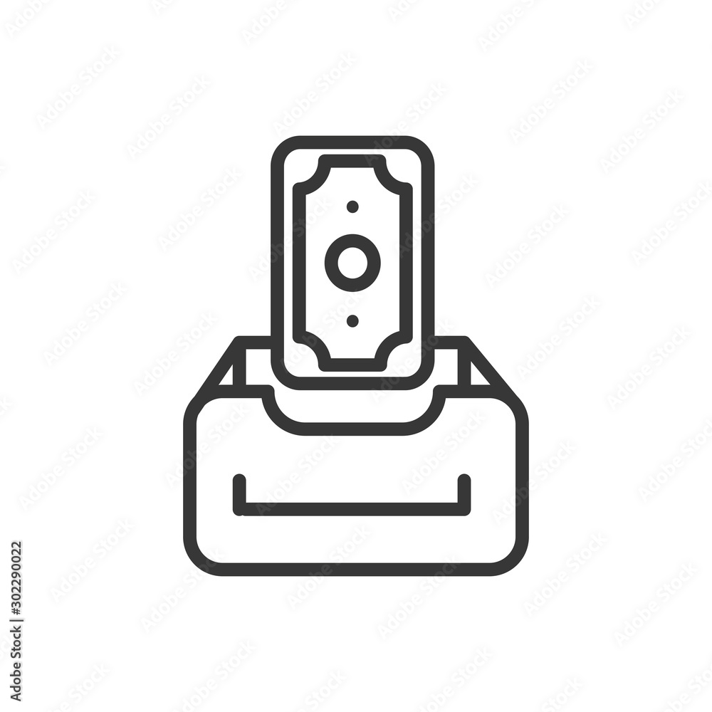 saving money finance bank icon thick line saving money finance bank icon thick line