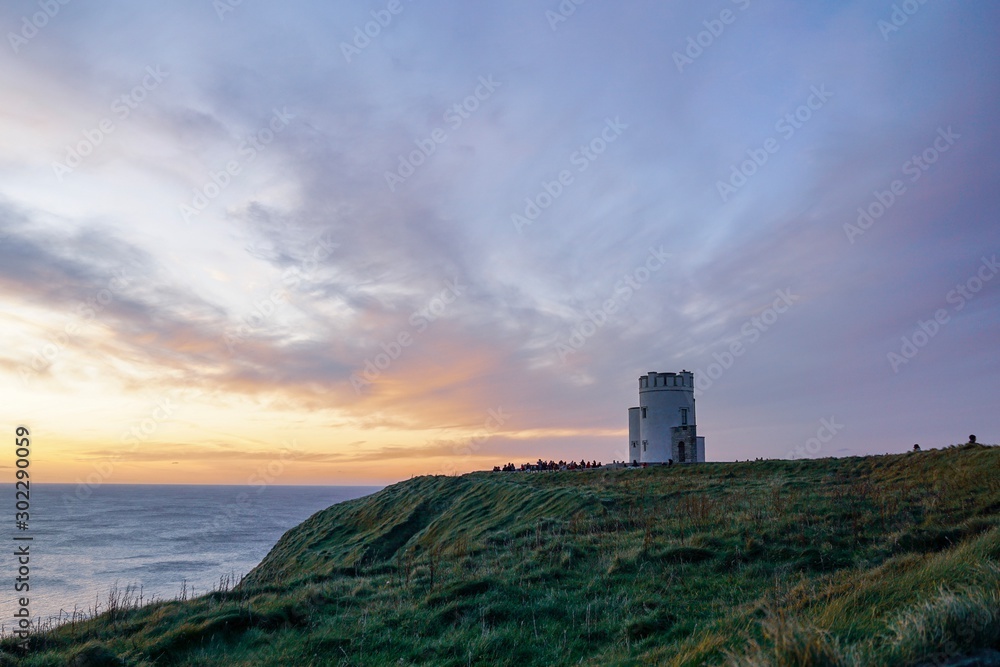 lighthouse at sunset