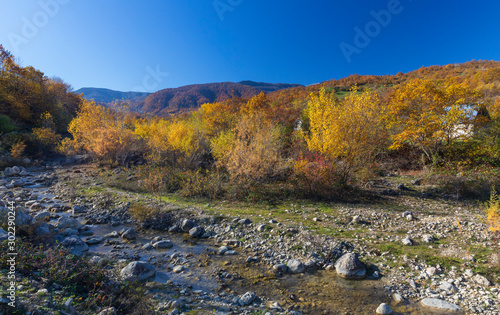 Small river and a house in ...