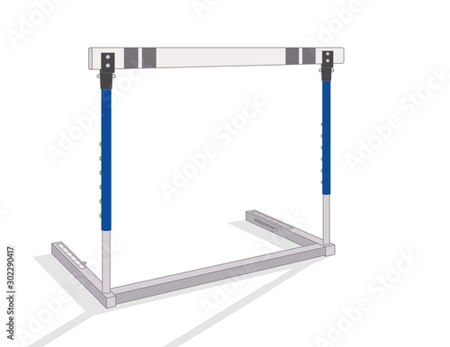 hurdle isolated on a white background with shadow