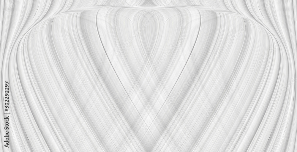Obraz premium Abstract grey white waves and lines pattern. Futuristic template background. 