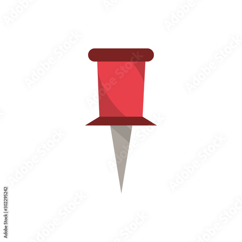 push pin office work business equipment icon