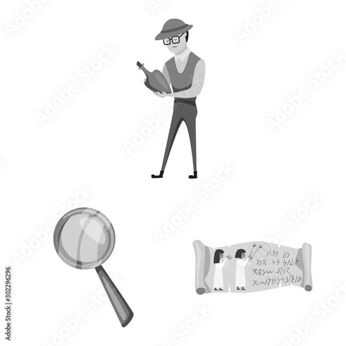 Isolated object of story and discovery icon. Set of story and items stock vector illustration.