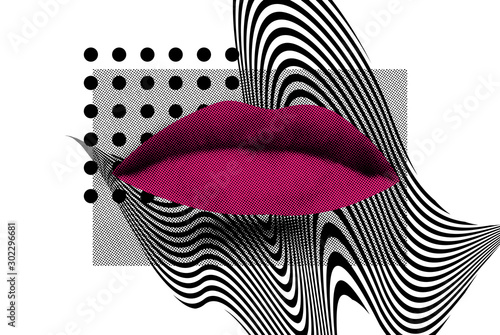 Minimal Clip Art Collage. Pop Vector Composition