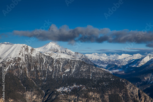 Mountain landscape in Serre Chevalier, French Alps