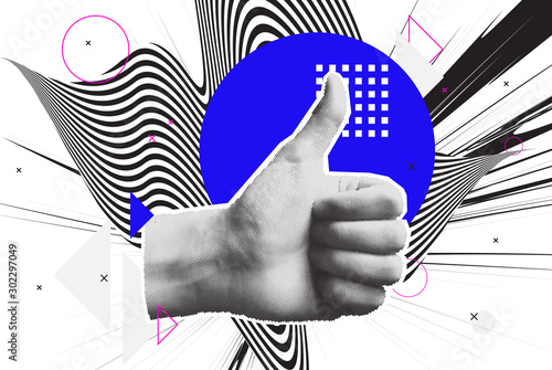 Vector collage of universal graphic Shapes Objects