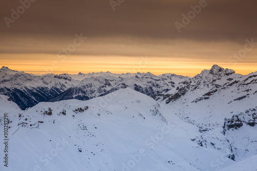 Mountain landscape in Serre Chevalier, French Alps