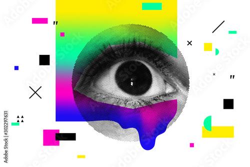 Vector collage of universal graphic Shapes Objects