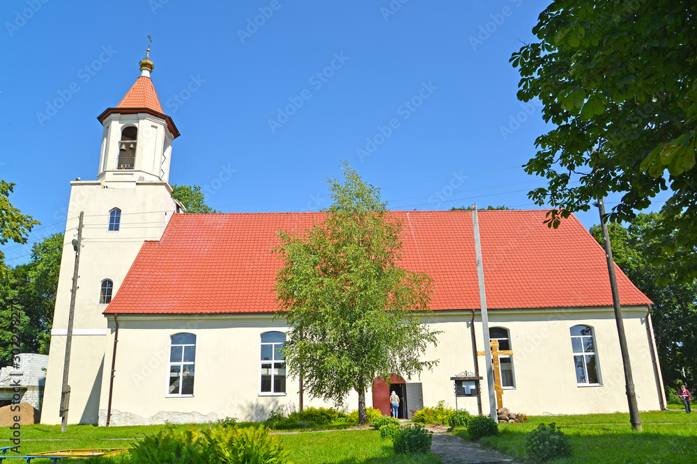 Temple of Saints of Equal Apostle Cyril and Methodius. Village of Bolshakovo, Kaliningrad region