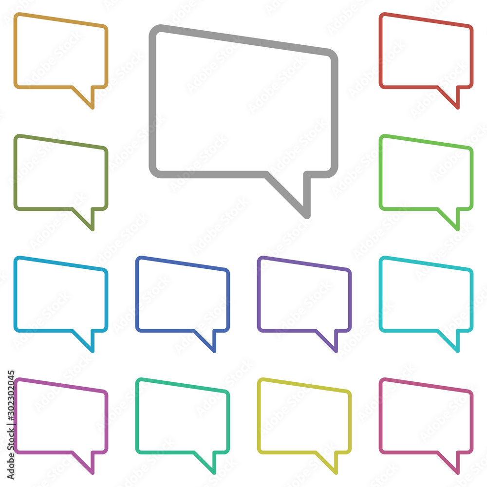 Bubble, chat multi color icon. Simple thin line, outline vector of chat bubble icons for ui and ux, website or mobile application Bubble, chat multi color icon. Simple thin line, outline vector of chat bubble icons for ui and ux, website or mobile application