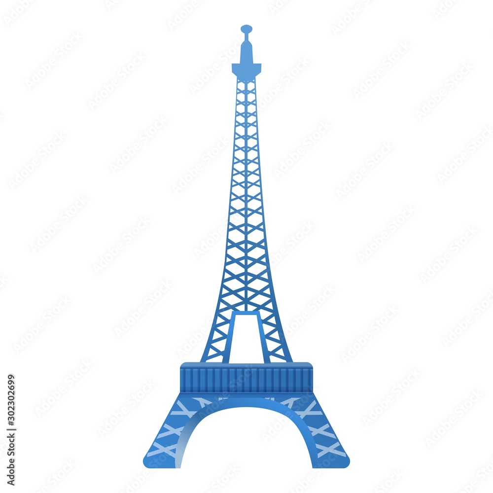 Paris eiffel tower icon. Cartoon of Paris eiffel tower vector icon for web design isolated on white background