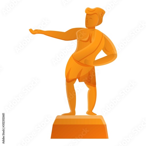 Excursion statue icon. Cartoon of excursion statue vector icon for web design isolated on white background