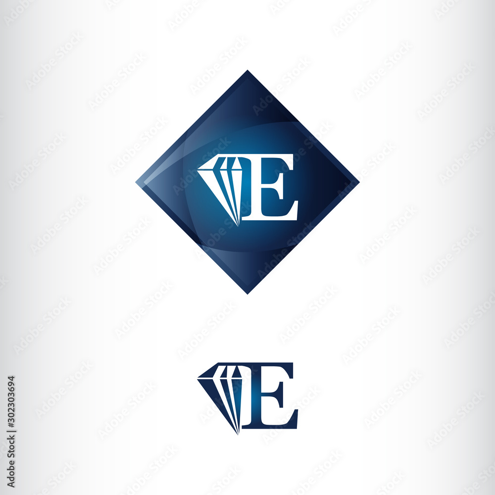 Letter E and Diamond shape, Luxury Creative Logo Letter E and Diamond shape, Luxury Creative Logo