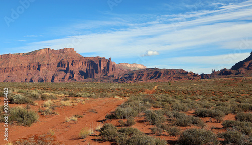 Dirt road to Fisher Towers - Utah