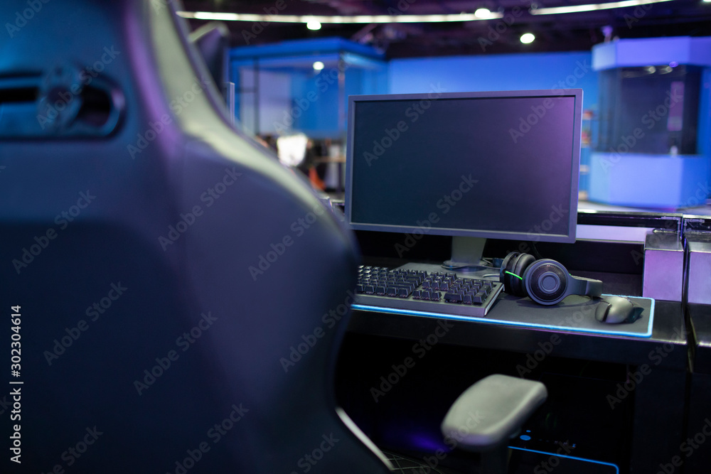 Computer in esports arena Computer in esports arena