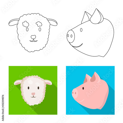 Vector design of agriculture and breeding symbol. Collection of agriculture and organic stock symbol for web.