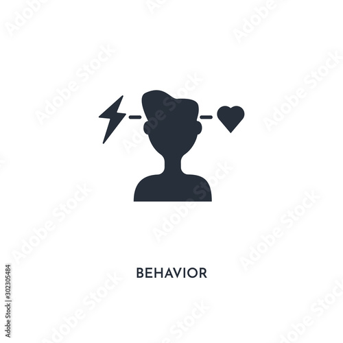 behavior icon. simple element illustration. isolated trendy filled behavior icon on white background. can be used for web, mobile, ui.