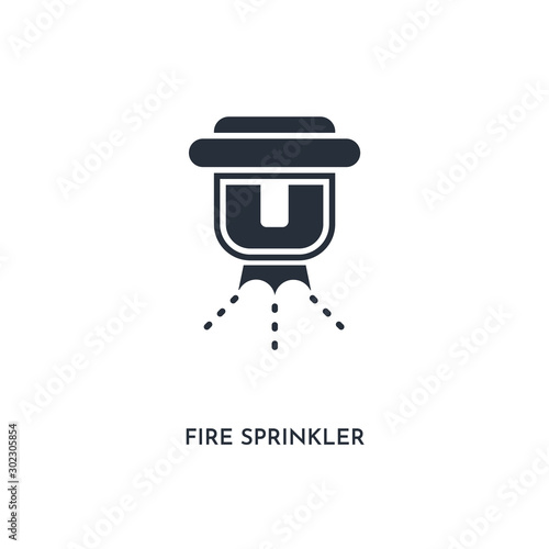 fire sprinkler icon. simple element illustration. isolated trendy filled fire sprinkler icon on white background. can be used for web, mobile, ui.
