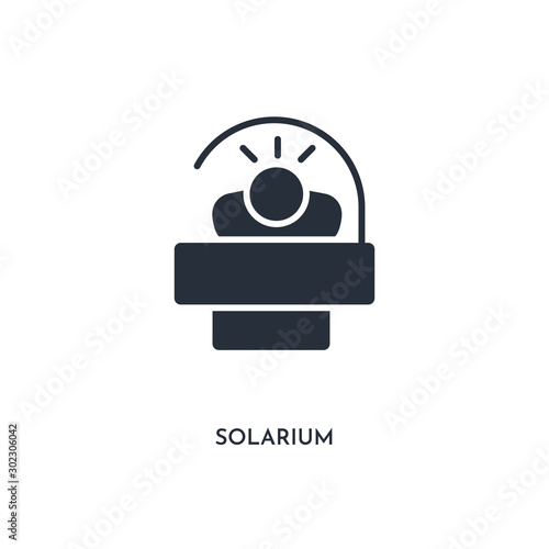 solarium icon. simple element illustration. isolated trendy filled solarium icon on white background. can be used for web, mobile, ui.