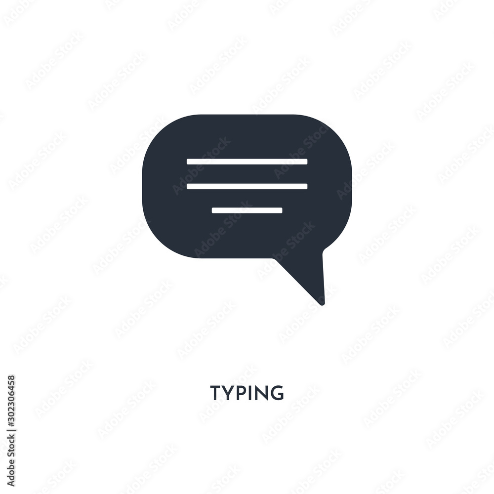 typing icon. simple element illustration. isolated trendy filled typing icon on white background. can be used for web, mobile, ui. typing icon. simple element illustration. isolated trendy filled typing icon on white background. can be used for web, mobile, ui.