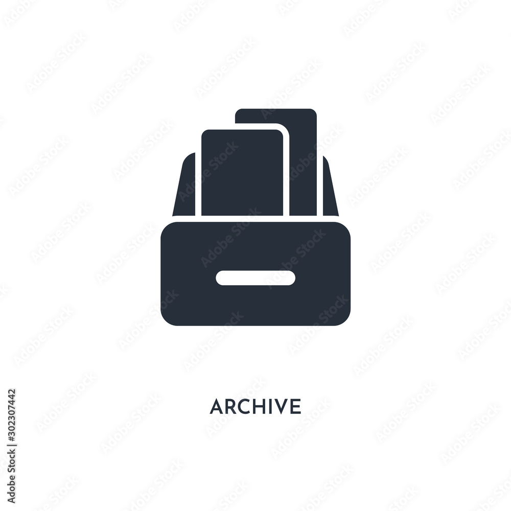 archive icon. simple element illustration. isolated trendy filled archive icon on white background. can be used for web, mobile, ui. archive icon. simple element illustration. isolated trendy filled archive icon on white background. can be used for web, mobile, ui.