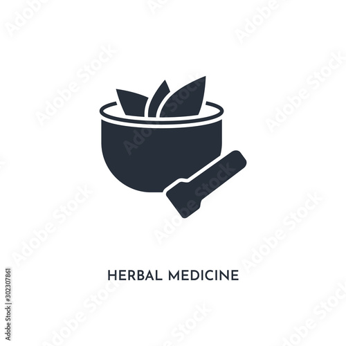 herbal medicine icon. simple element illustration. isolated trendy filled herbal medicine icon on white background. can be used for web, mobile, ui.