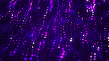 Futuristic dots background. Artificial intelligence. Color music sound waves. Big data visualization. 3d rendering.