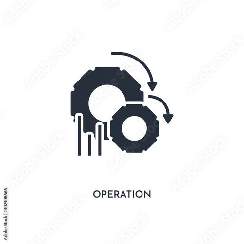 operation icon. simple element illustration. isolated trendy filled operation icon on white background. can be used for web, mobile, ui.