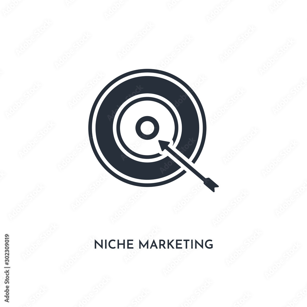 niche marketing icon. simple element illustration. isolated trendy filled niche marketing icon on white background. can be used for web, mobile, ui. niche marketing icon. simple element illustration. isolated trendy filled niche marketing icon on white background. can be used for web, mobile, ui.