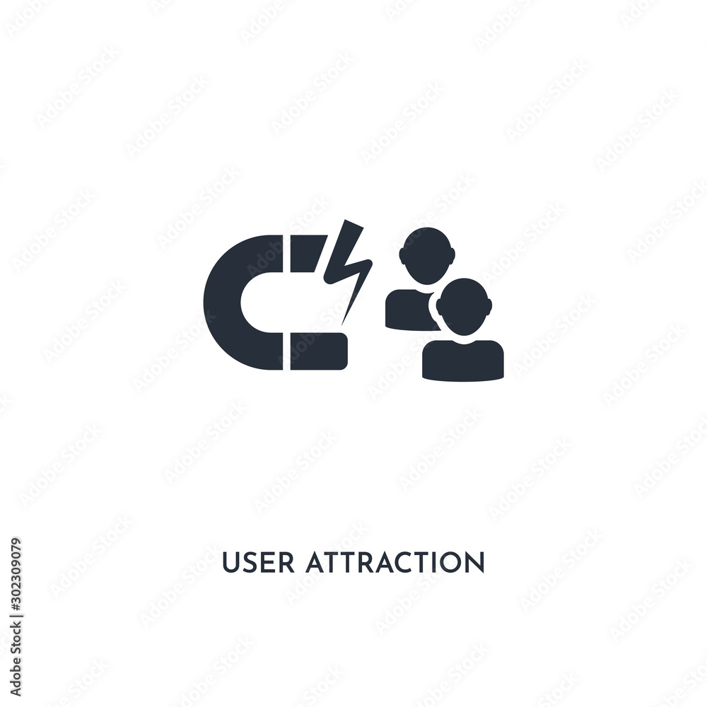 user attraction base icon. simple element illustration. isolated trendy filled user attraction base icon on white background. can be used for web, mobile, ui. user attraction base icon. simple element illustration. isolated trendy filled user attraction base icon on white background. can be used for web, mobile, ui.