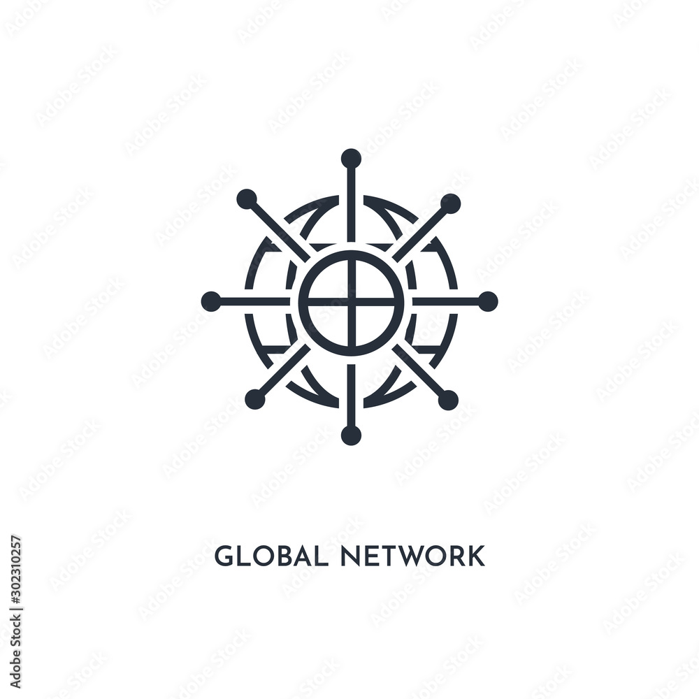 global network icon. simple element illustration. isolated trendy filled global network icon on white background. can be used for web, mobile, ui. global network icon. simple element illustration. isolated trendy filled global network icon on white background. can be used for web, mobile, ui.