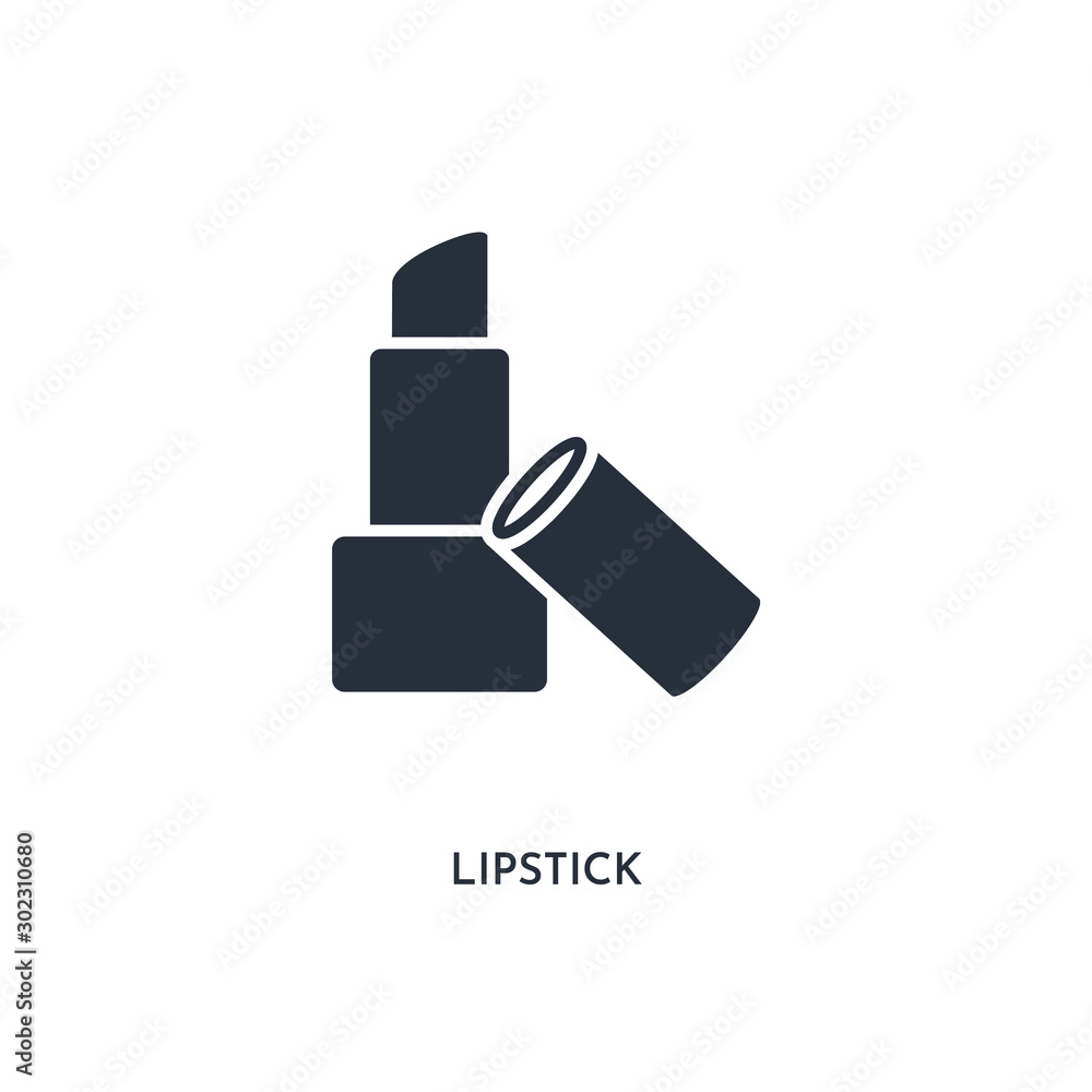 Obraz premium lipstick icon. simple element illustration. isolated trendy filled lipstick icon on white background. can be used for web, mobile, ui.