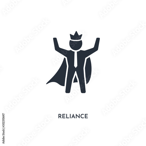 reliance icon. simple element illustration. isolated trendy filled reliance icon on white background. can be used for web, mobile, ui.