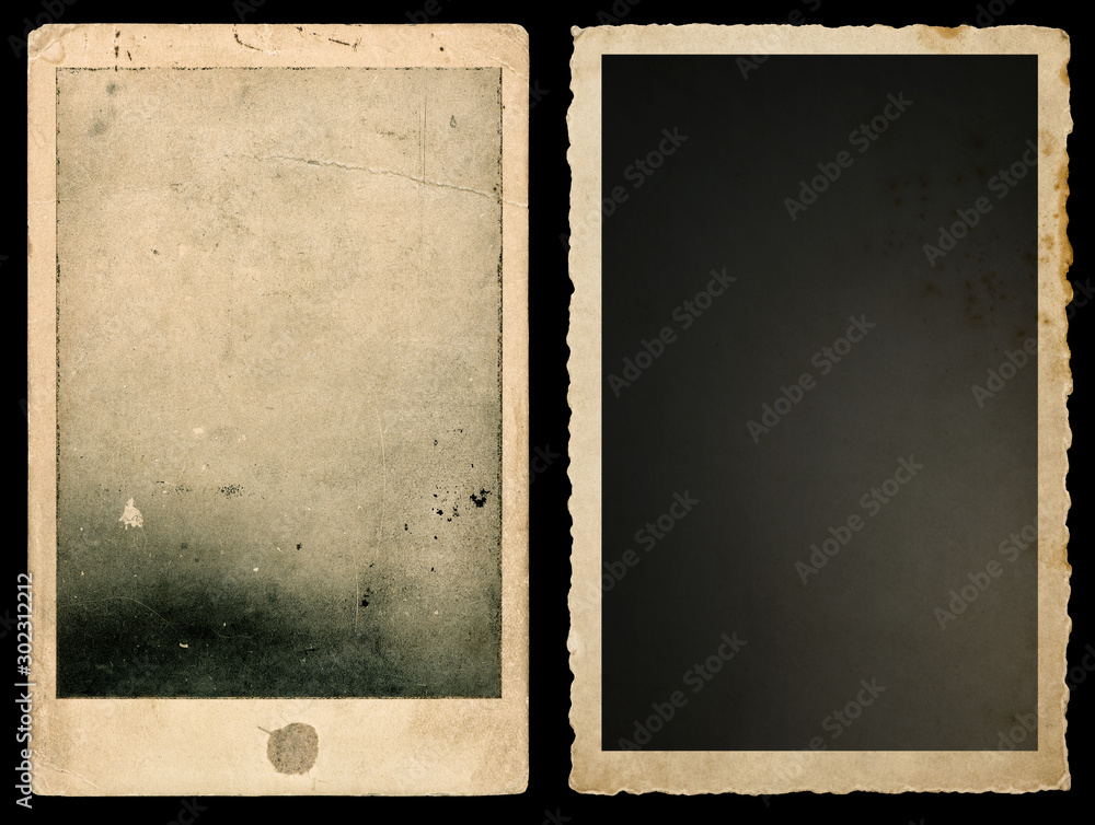 Fototapeta premium Stare papierowe ramki na zdjęcia Używany zabytkowy karton