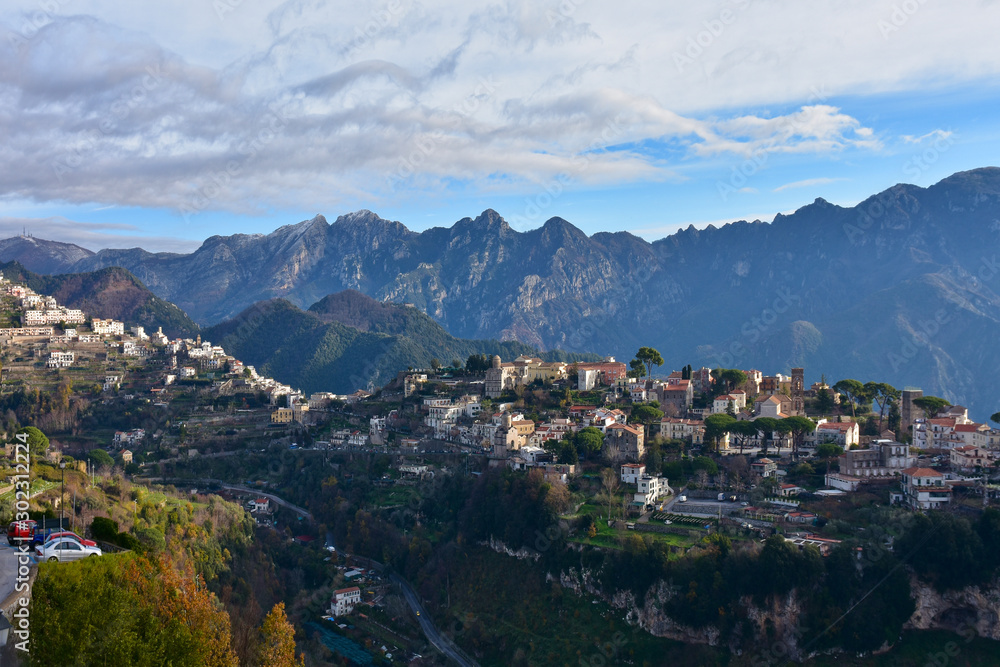 Ravello, Italy, 12/12/2017. A day of vacation in an old coastal village