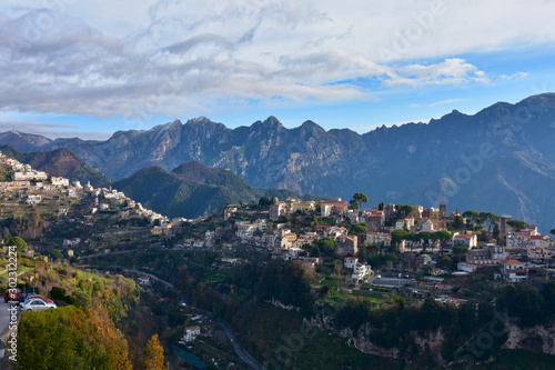 Ravello, Italy, 12/12/2017. A day of vacation in an old coastal village