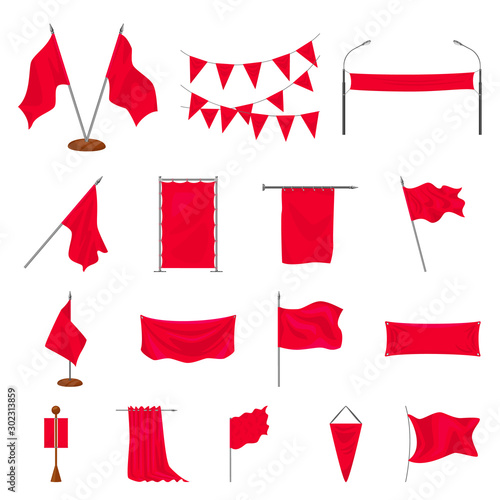 Isolated object of promotional and textile logo. Collection of promotional and white vector icon for stock.