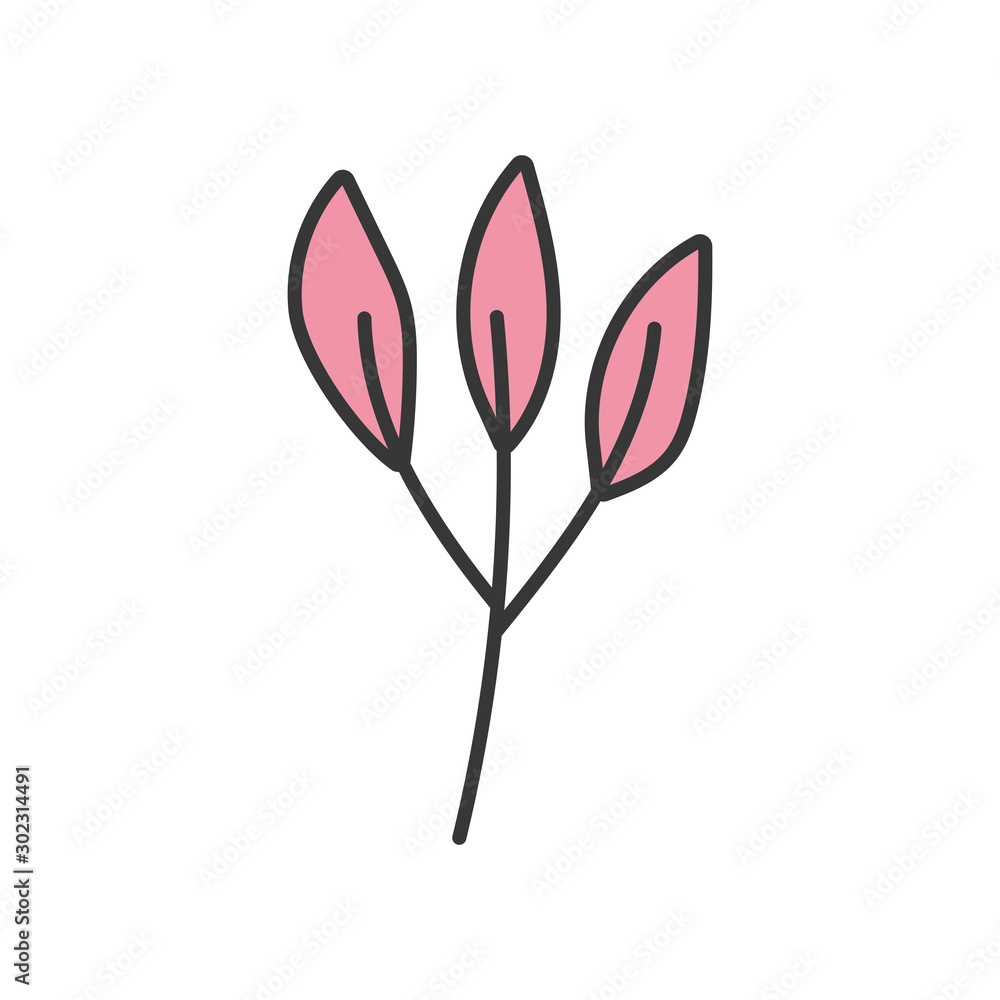 decorative nature foliage leaves branch icon decorative nature foliage leaves branch icon