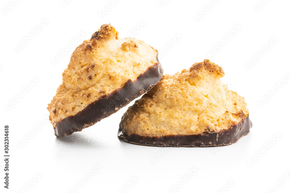 Coconut cookies with chocolate. Coconut cookies with chocolate.