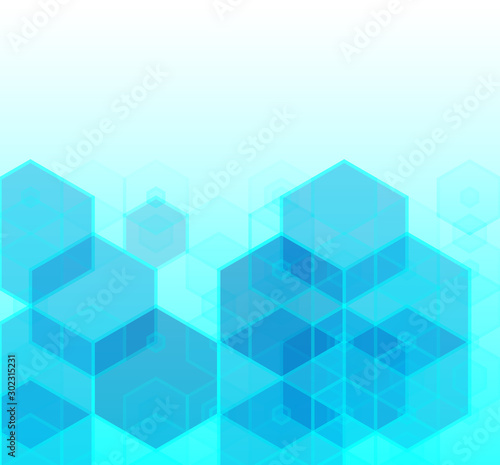 Abstract vector blue hexagonal background. for your design eps10