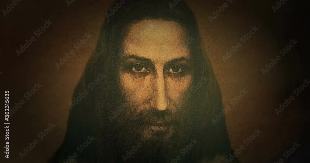 Jesus Christ. An Iconic Image of Jesus Based on the Shroud of Turin. 3d