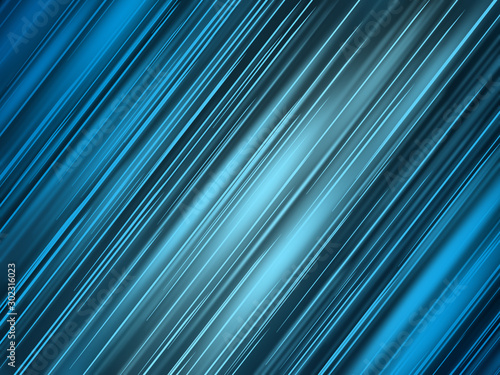 Abstract blue background with light diagonal lines. Speed motion design. Dynamic sport texture. Technology stream illustration stock