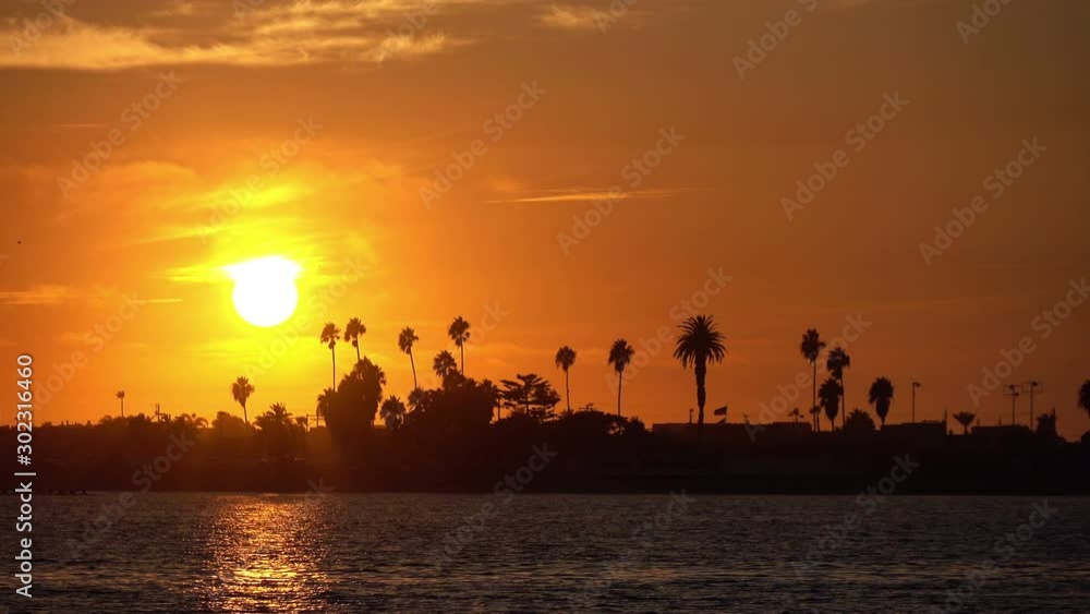 Sunset over the bay in California in 4K Sunset over the bay in California in 4K
